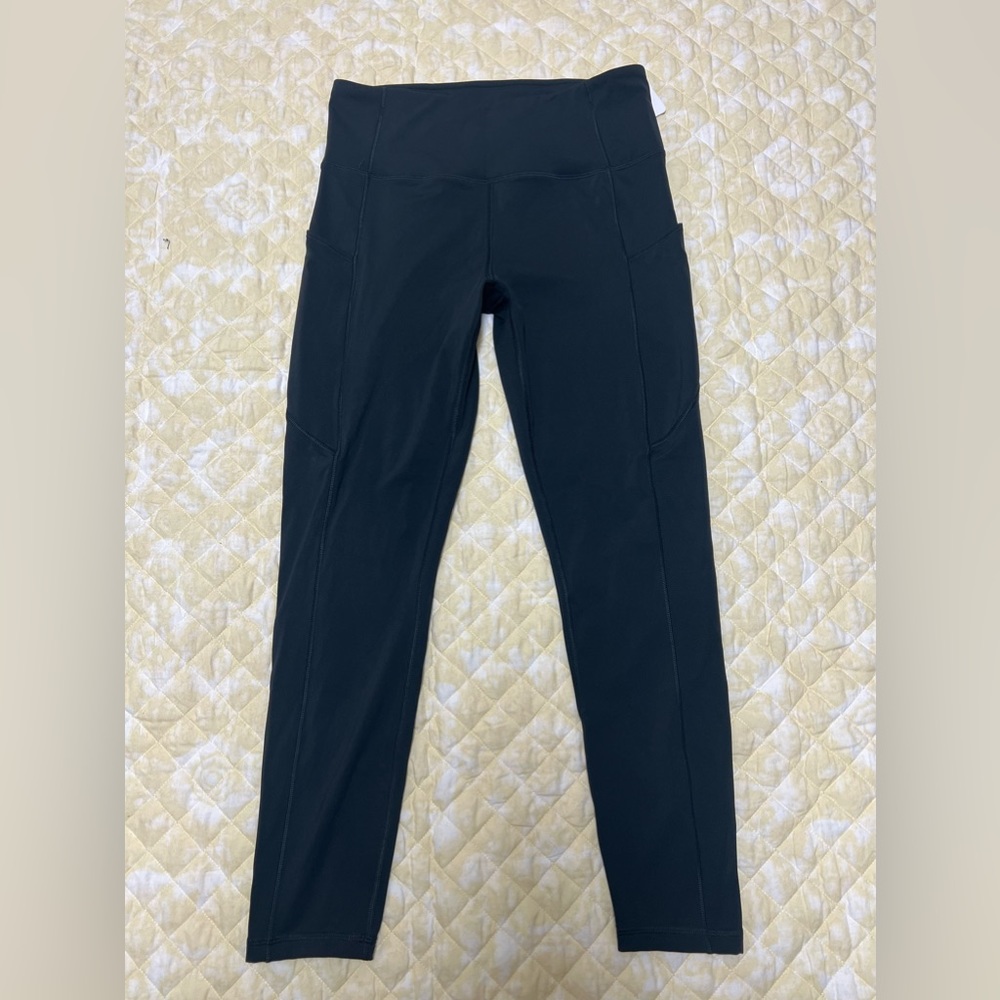 CRZ YOGA Light-Fleece Warm Leggings for Women Thick Brushed L Black